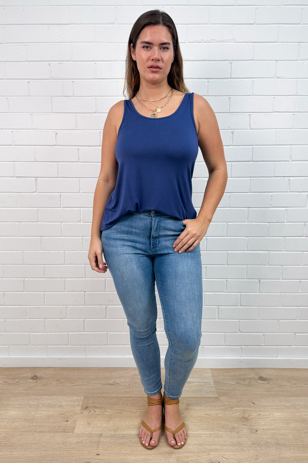Débardeur basique jersey marine