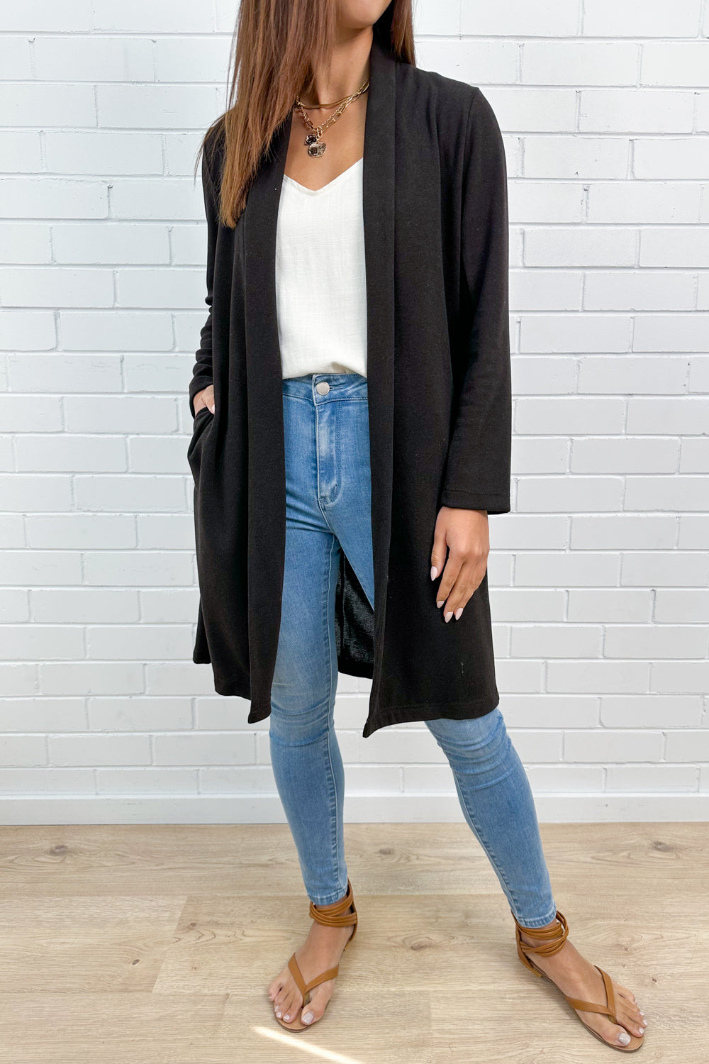 Cardigan en maille chocolat