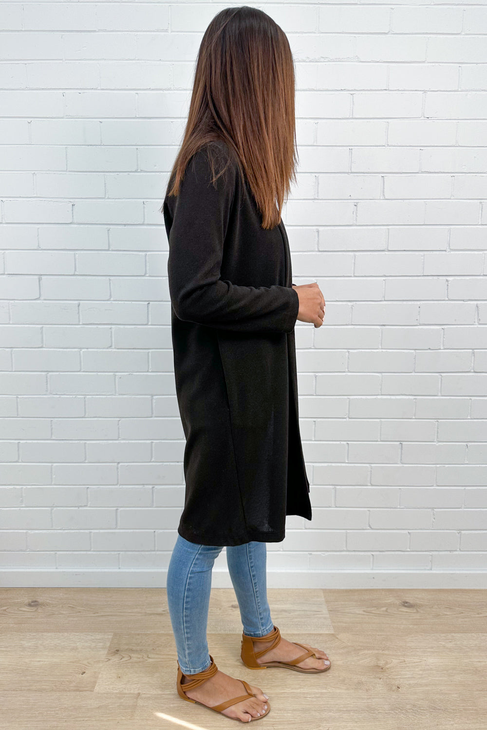 Cardigan en maille chocolat