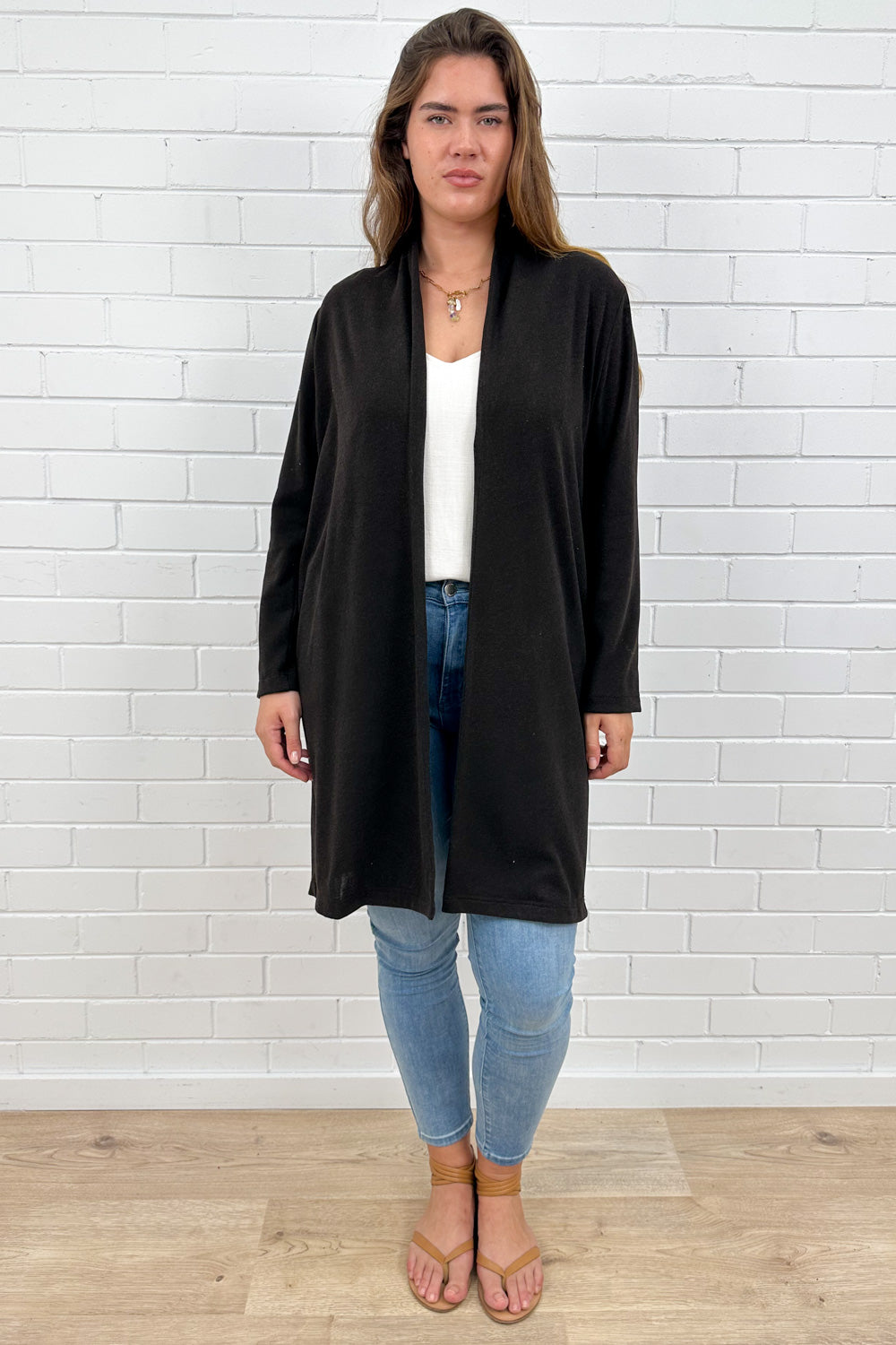 Cardigan en maille chocolat