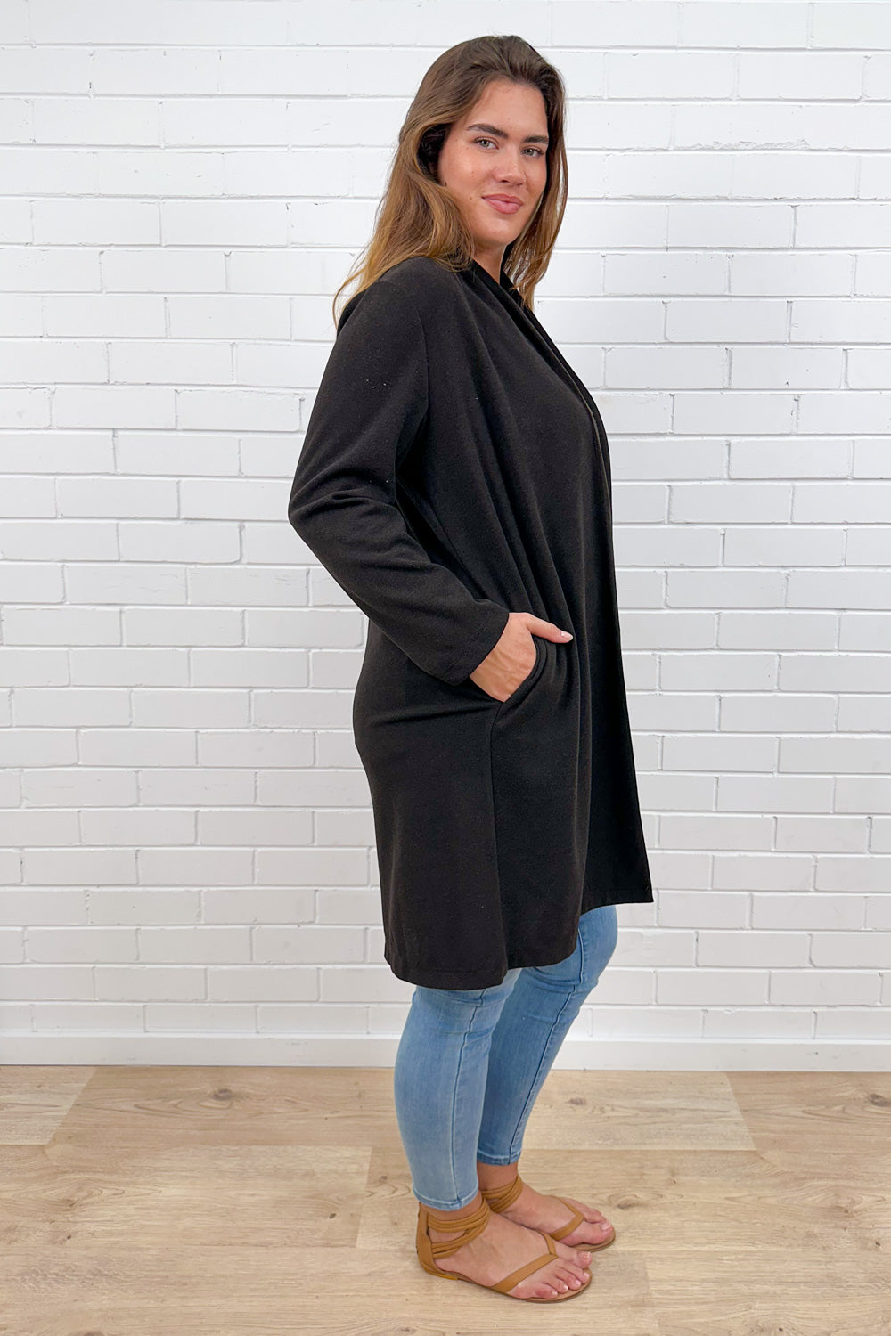 Cardigan en maille chocolat