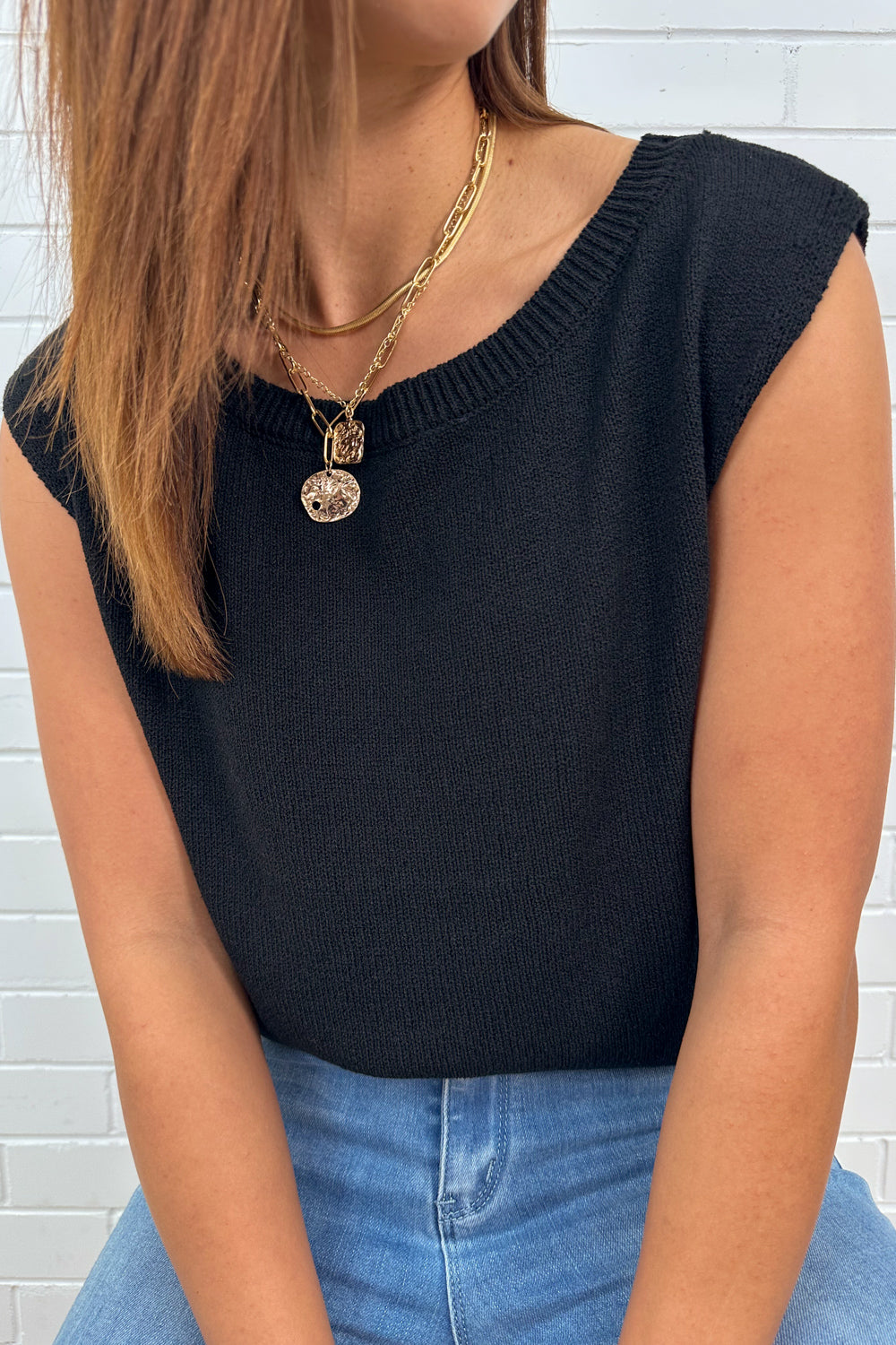 Gilet en maille noire