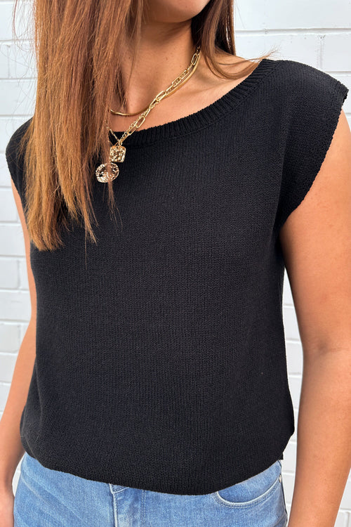 Gilet en maille noire