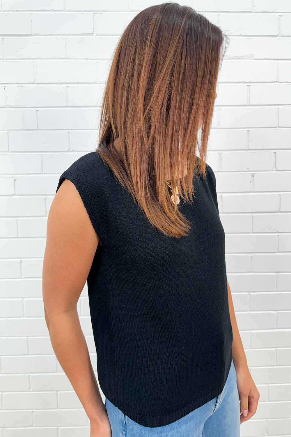 Gilet en maille noire