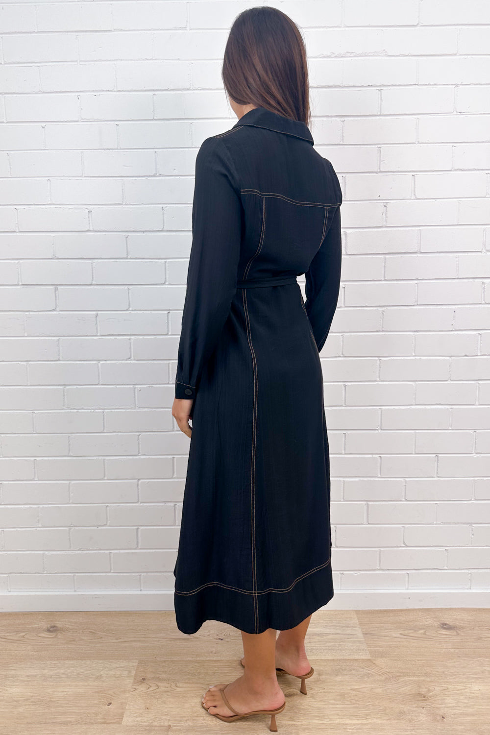 Robe Contrast Stitch avec poches
