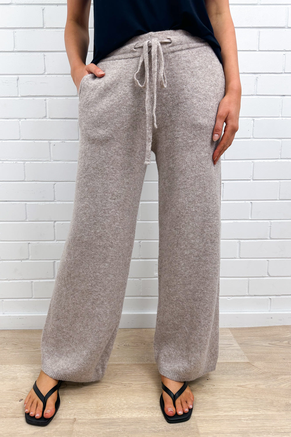Pantalon souple en maille décontracté