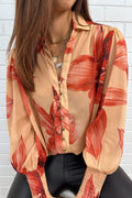 Chemise Fleurie Coucher de Soleil