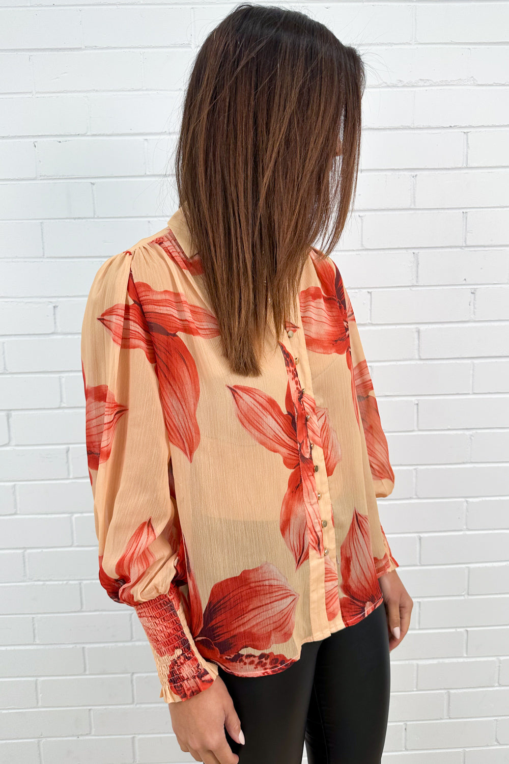 Chemise Fleurie Coucher de Soleil