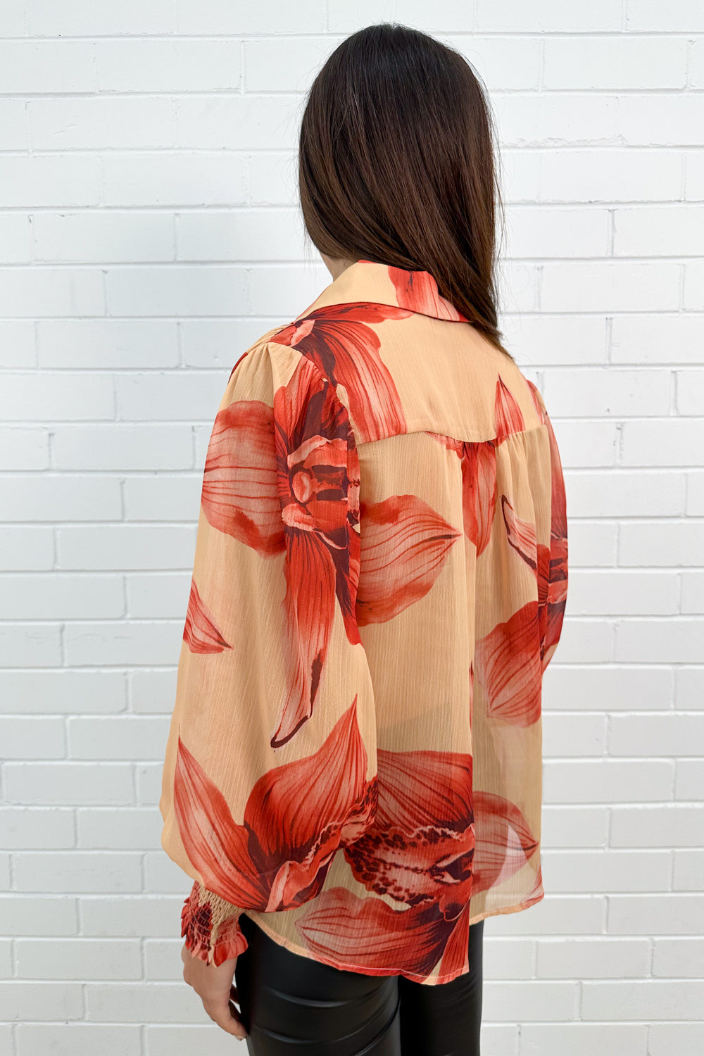 Chemise Fleurie Coucher de Soleil