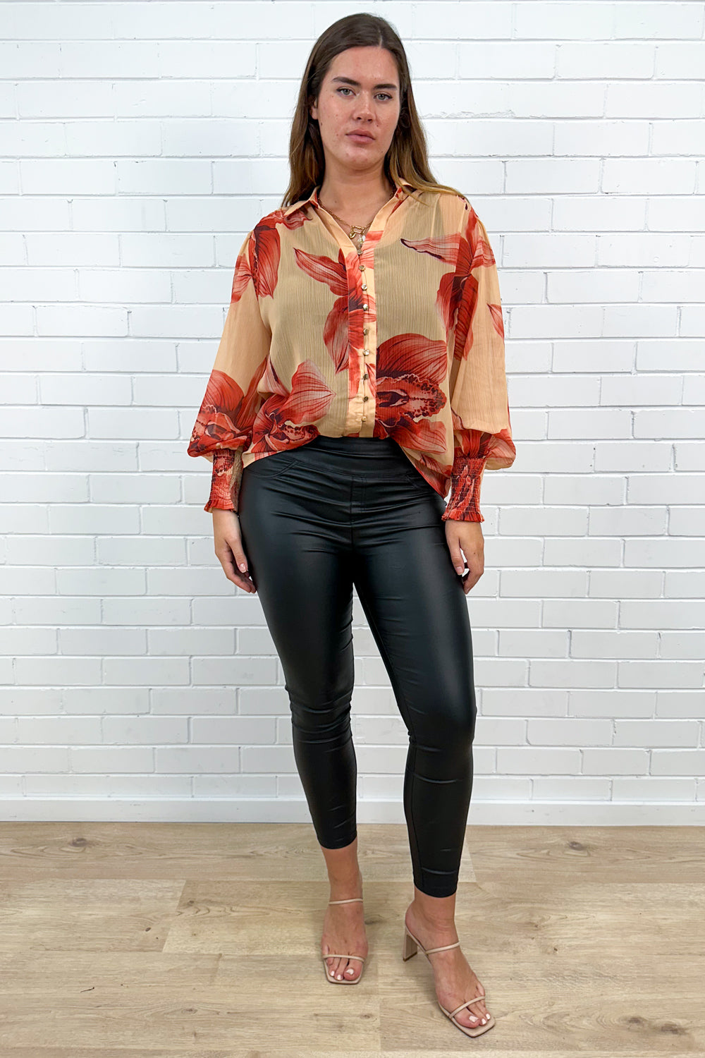 Chemise Fleurie Coucher de Soleil