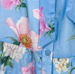 Robe Fleurie Bleue