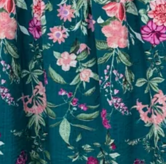 Robe fleurie sarcelle