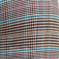 Pantalon à carreaux multiples classique avec poches