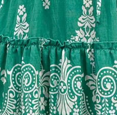 Robe Imprimée Abstraite Verte