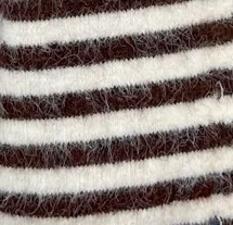 Gilet en maille rayée crème chocolat